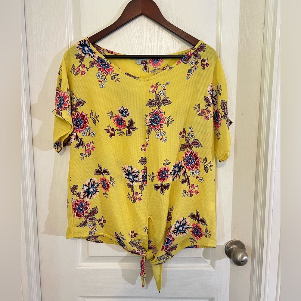 Yellow Floral Blouse